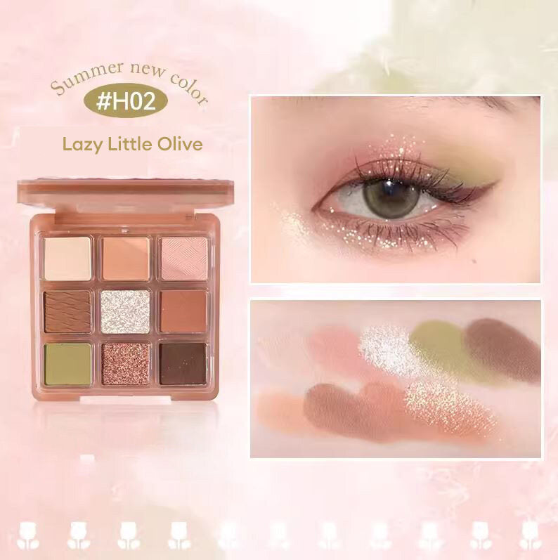 HOLD LIVE Powdery Ripple Eyeshadow Palette Holdlive 粉醺波纹冰裂眼影盘 珠哑光眼影