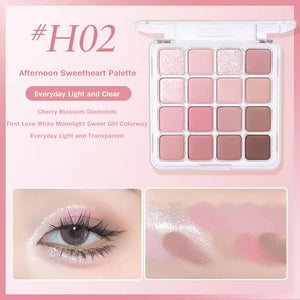 HOLD LIVE Checkered 16-Color Eyeshadow Palette Holdlive 方格16色眼影盘粉棕色眼影