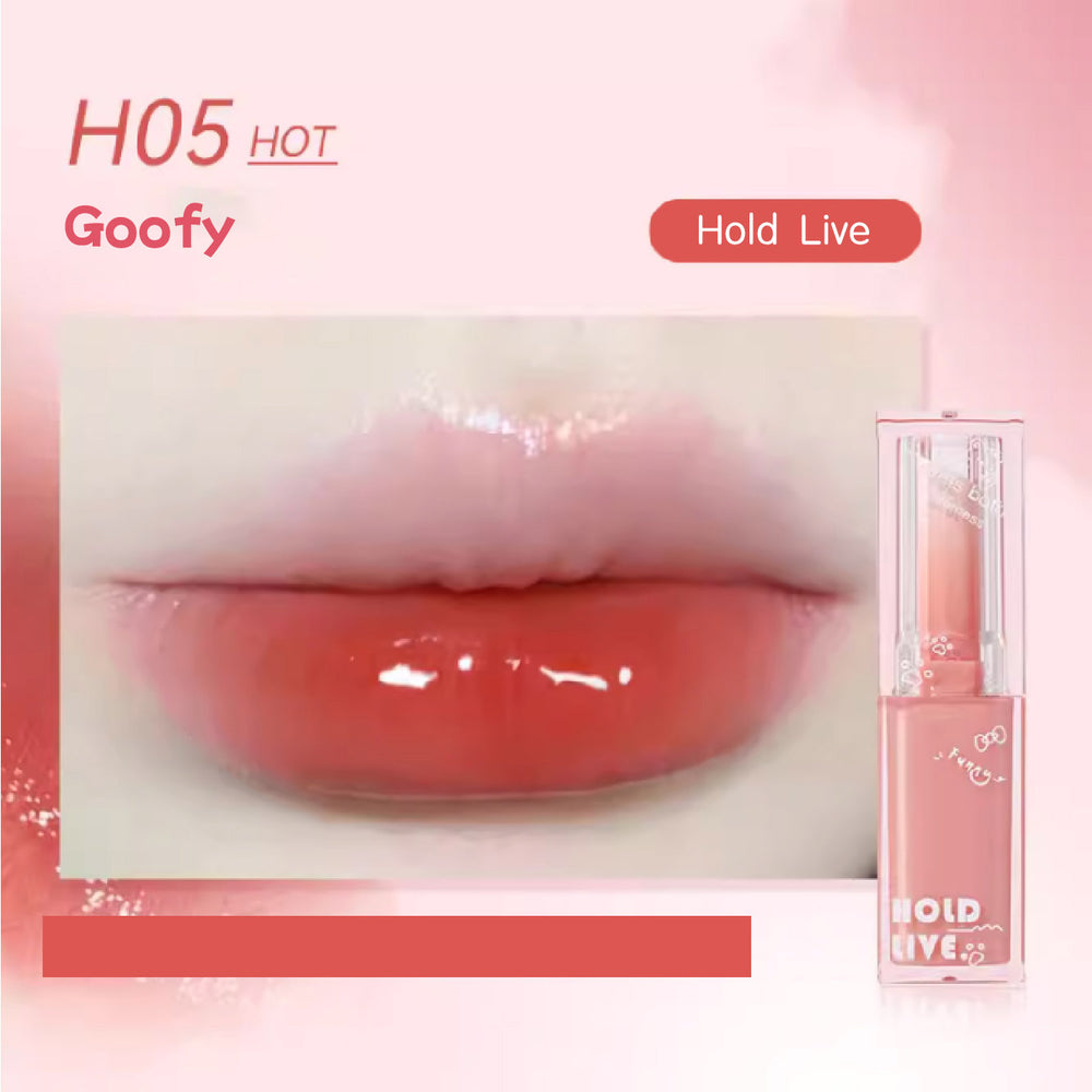 HOLD LIVE Moisturizing Sweet Jelly Lipstick Mirror Lip Gloss Holdlive 透润沁甜唇膏 果冻口红冻水光镜面唇釉 固体唇蜜滋润