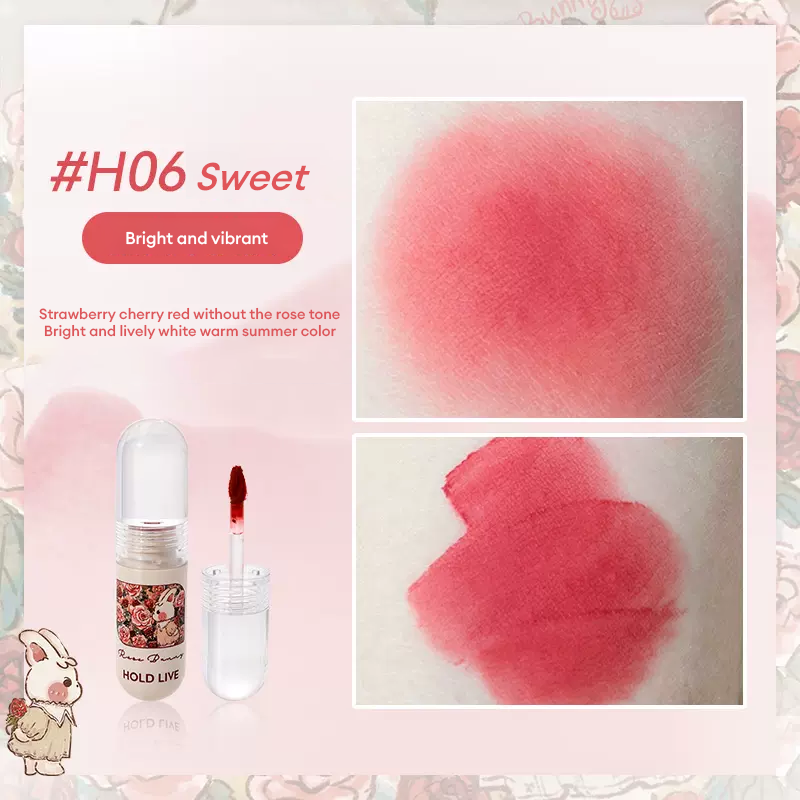 HOLD LIVE Bunny garden lip glaze velvet matte lipstick Holdlive 兔兔花园唇釉