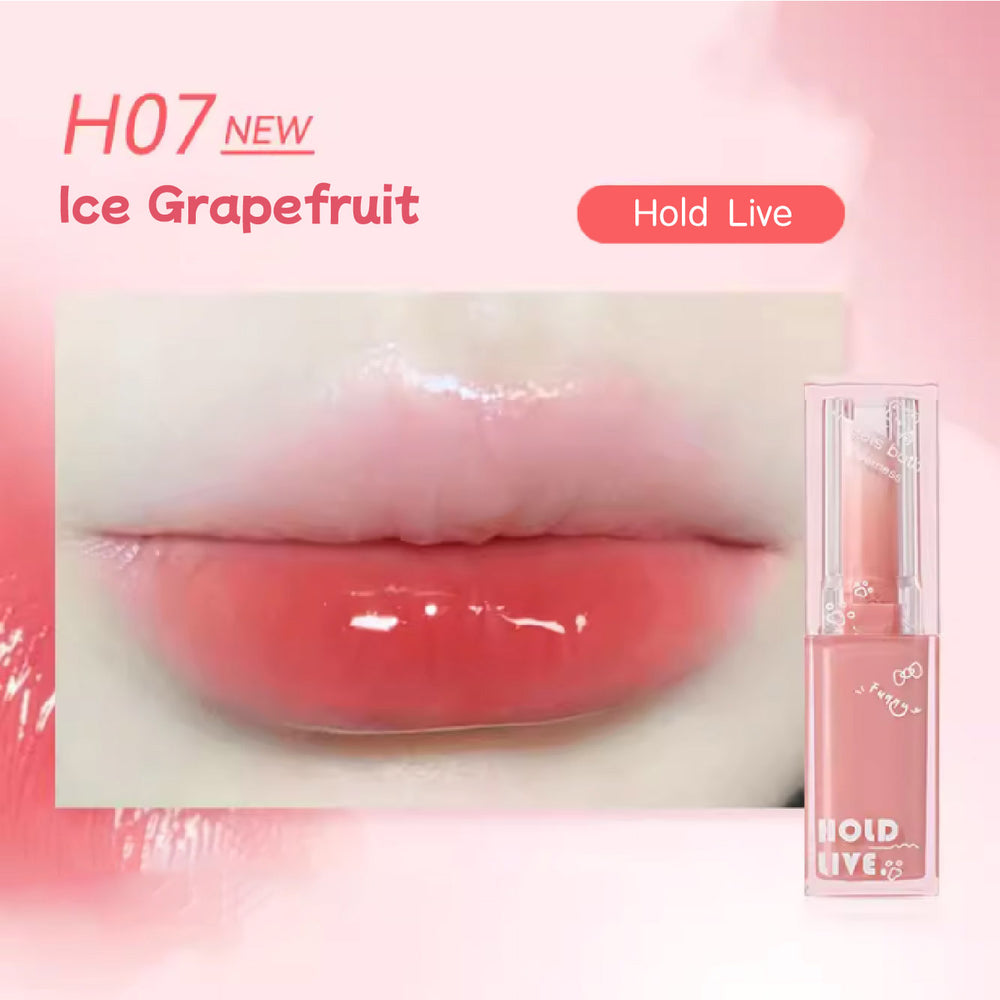 HOLD LIVE Moisturizing Sweet Jelly Lipstick Mirror Lip Gloss Holdlive 透润沁甜唇膏 果冻口红冻水光镜面唇釉 固体唇蜜滋润