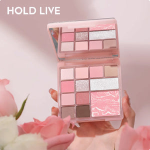 HOLD LIVE Floral Pink Mist Eyeshadow Paris Garden 12 Color Eyeshadow Holdlive 花漾粉雾综合粉盘 巴黎花园升级12色大眼影盘