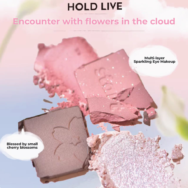 HOLD LIVE Pink Mist Dream Eyeshadow Holdlive 粉雾梦境腮红眼影盘 多色一体综合盘大地色粉色眼影