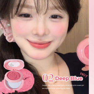 HOLD LIVE Peng Peng Matte Blush Highlight Double-Layer Blusher Holdlive 嘭嘭雾感腮红高光粉盘 双层腮红膏泥收缩膨胀色