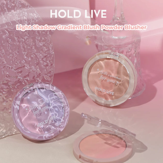 HOLD LIVE Light Shadow Gradient Blush Powder Blusher Holdlive 光影渐变腮红盘 三色提亮膨胀色