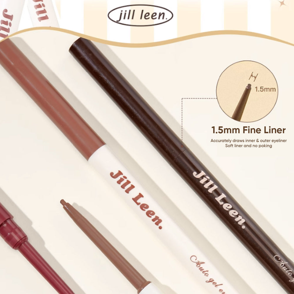 Jill Leen Soft Mist Fine Automatic Gel Eyeliner Jillleen 柔雾精细自动眼线胶笔 防水持久不晕染