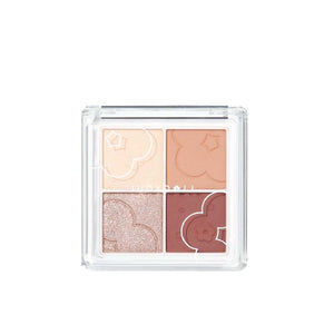 JUDYDOLL Flora Soft Cloud Series Eyeshadow Palette Judydoll 橘朵小花系列云朵4色眼影盘 朵朵盘奶茶盘大地盘 - 4 Shades