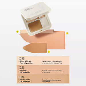 KATO-KATO Cubic Cheese Concealer Three Color Concealer Palette Katokato 三次方奶酪遮瑕膏 奶油起司三色遮瑕膏