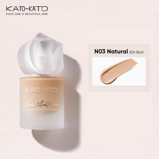 KATO-KATO Just In Tune Velvet Matte Shimmering Liquid Foundation (30ml) Katokato 芝芝哒波丝滑粉底液 恰好合拍柔雾微光粉底液 (30ml)