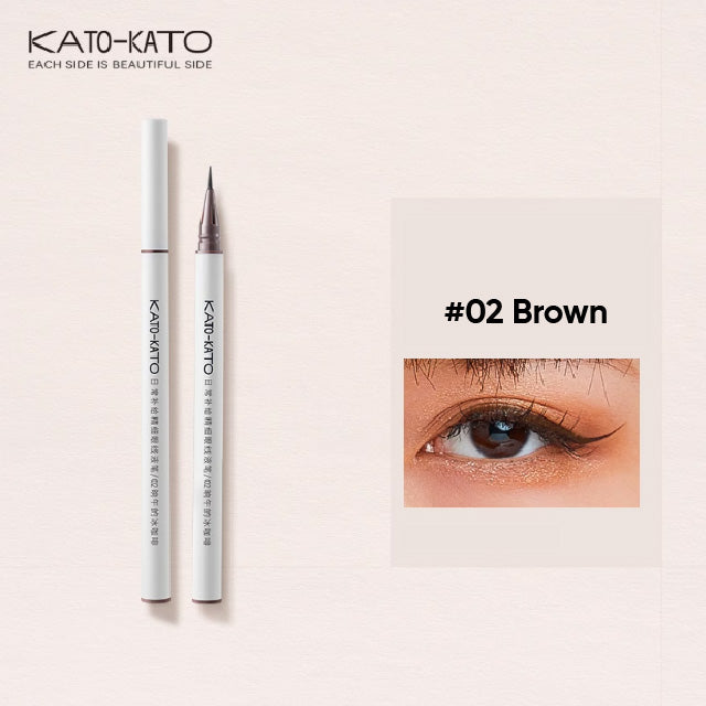 KATO-KATO Colorful Liquid Eyeliner Long Lasting Eyeliner Katokato 日常补给精细眼线液笔 顺滑纤细眼线笔