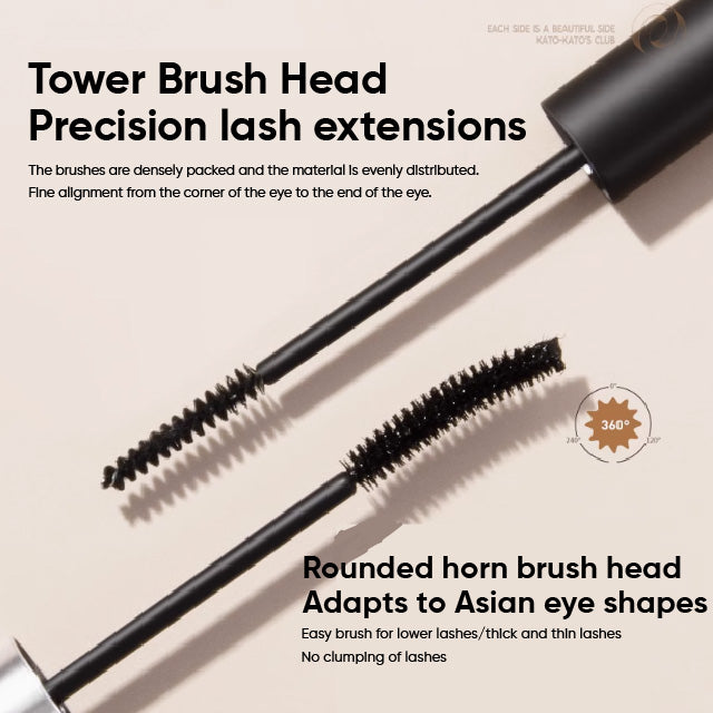 KATO-KATO Independent Long Curled Mascara Eyelash Primer Katokato 一根一根纤长卷翘防水睫毛膏 持妆睫打底毛膏