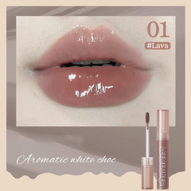 LEEMEMBER Lava Chocolate Lip Gloss Mirror Lipstick Li Meng荔萌熔岩巧克力唇蜜 镜面唇釉口红