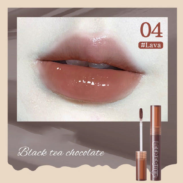 LEEMEMBER Lava Chocolate Lip Gloss Mirror Lipstick Li Meng荔萌熔岩巧克力唇蜜 镜面唇釉口红