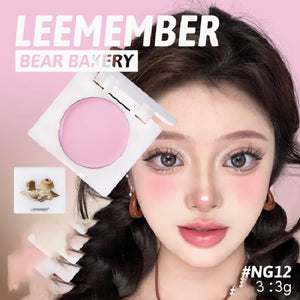 LEEMEMBER Bear Bakery Cream Blush Li Meng 荔萌小熊烘焙奶糕腮红膏 氛围感奶霜腮红