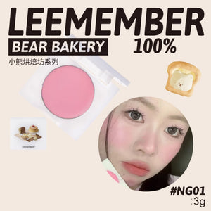 LEEMEMBER Bear Bakery Cream Blush Li Meng 荔萌小熊烘焙奶糕腮红膏 氛围感奶霜腮红