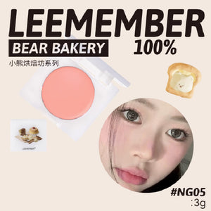 LEEMEMBER Bear Bakery Cream Blush Li Meng 荔萌小熊烘焙奶糕腮红膏 氛围感奶霜腮红