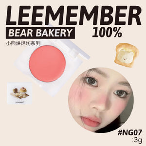 LEEMEMBER Bear Bakery Cream Blush Li Meng 荔萌小熊烘焙奶糕腮红膏 氛围感奶霜腮红