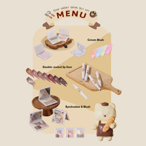 LEEMEMBER Bear Bakery Eyeshadow Palette Li Meng 荔萌小熊烘焙眼影腮红多用盘