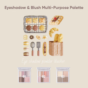 LEEMEMBER Bear Bakery Eyeshadow Palette Li Meng 荔萌小熊烘焙眼影腮红多用盘