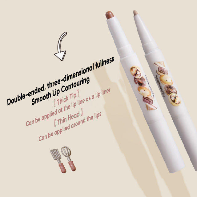 LEEMEMBER Bear Bakery Double Headed Lip Liner Li Meng 荔萌小熊烘焙双头唇线笔 勾勒唇形口红笔