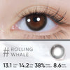 MOODY Night at the Aquarium - 1-Month (2 pcs) Rolling Whale MOODY美瞳月抛水族馆彩色隐形近视眼镜反转虎鲸