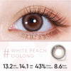 MOODY Moody Collection - 1-Month (2pcs) White Peach Oolong MOODY美瞳月抛精选系列白桃乌龙