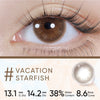 MOODY Night at the Aquarium - 1-Month (2 pcs) Vacation Starfish MOODY美瞳月抛水族馆彩色隐形近视眼镜度假海星