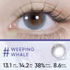 MOODY Night at the Aquarium - 1-Month (2 pcs) Weeping Whale MOODY美瞳月抛水族馆彩色隐形近视眼镜落泪蓝鲸