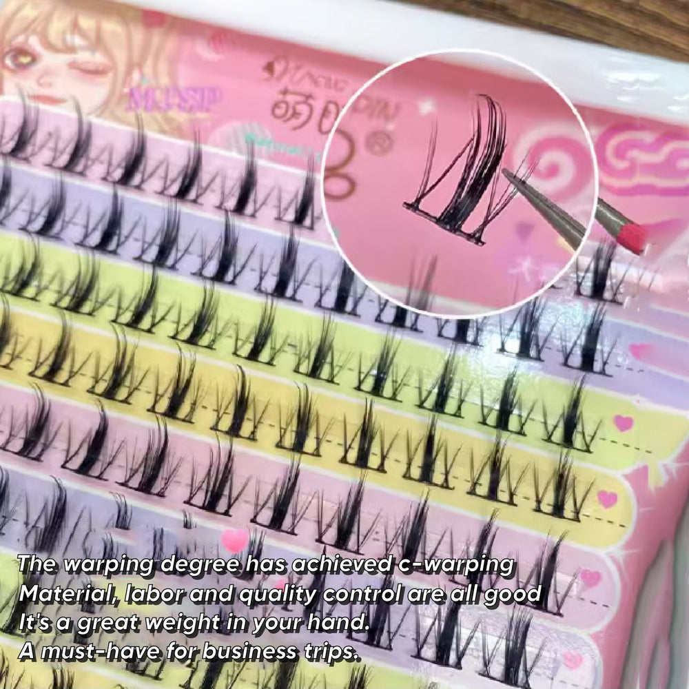 MJSP 392 Clusters False Eyelashes Book Large Capacity Fake Eyelash Meng Jie Shang Pin 萌睫尚品392簇大容量混合假睫毛睫毛书