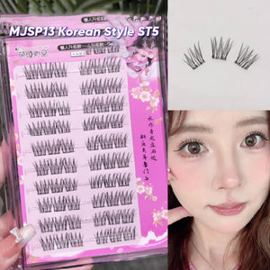 MJSP Glue Free False Eyelashes Fake Eyelash Meng Jie Shang Pin 萌睫尚品免胶自粘假睫毛 鱼尾太阳花 上下睫毛