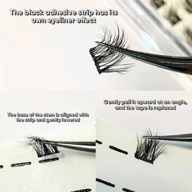 MJSP False Eyelashes Transparent Adhesive Eyelash Strips Jelly 萌睫尚品假睫毛透明胶条 自粘免胶水睫毛果冻胶