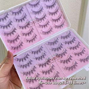 MJSP 40 Large Capacity Mixed One Piece False Eyelashes Book Meng Jie Shang Pin 萌睫尚品40条一片式大容量混合睫毛书 假睫毛超大混装