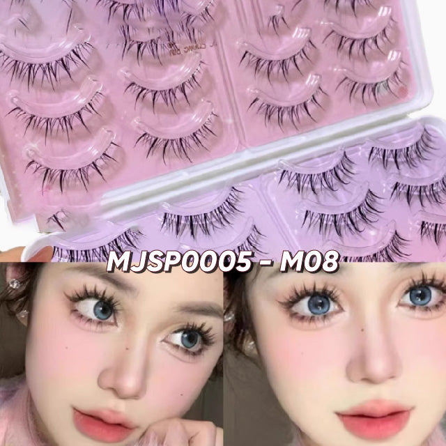 MJSP 40 Large Capacity Mixed One Piece False Eyelashes Book Meng Jie Shang Pin 萌睫尚品40条一片式大容量混合睫毛书 假睫毛超大混装