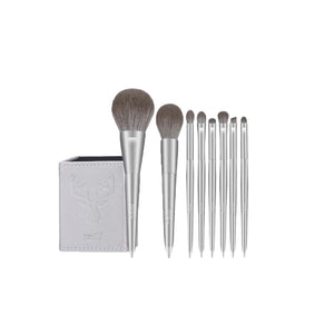 MSQ Silver Snow 8pcs Makeup Brushes Set 魅丝蔻 8支银雪化妆刷套装全套