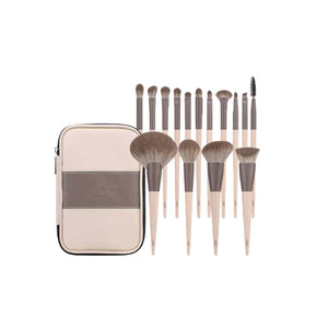 MSQ Coffee Latte Makeup Brush Set 支奶咖化妆刷套装全套 (15 Pcs)