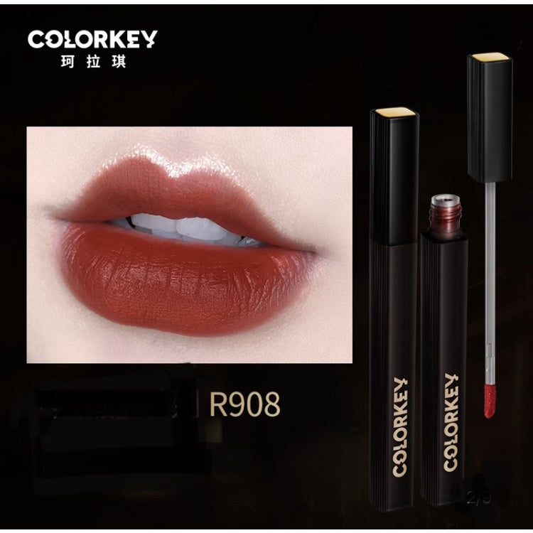 COLORKEY Black Lace Lip Lacquer Liquid Lipstick Velvet Matte Colorkey 珂拉琪黑缎唇釉 迪丽热巴同款