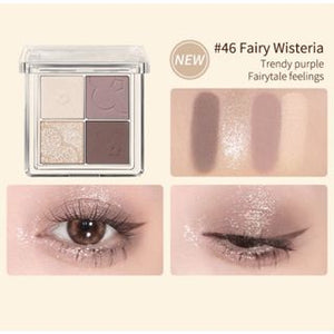 JUDYDOLL Flora Soft Cloud Series Eyeshadow Palette Judydoll 橘朵小花系列云朵4色眼影盘 朵朵盘奶茶盘大地盘 - 4 Shades