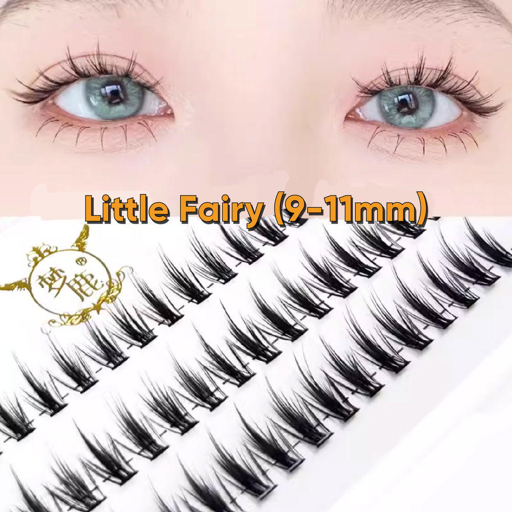 DREAM DEER Single Cluster Segmented Natural False Eyelashes Fake Eyelash 梦鹿单簇分段式假睫毛 单根自然鱼尾小恶魔 懒人三部曲