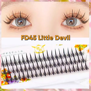 DREAM DEER Single Cluster Segmented Natural False Eyelashes Fake Eyelash 梦鹿单簇分段式假睫毛 单根自然鱼尾小恶魔 懒人三部曲