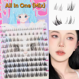 DREAM DEER Single Cluster Segmented Natural False Eyelashes Fake Eyelash 梦鹿单簇分段式假睫毛 单根自然鱼尾小恶魔 懒人三部曲