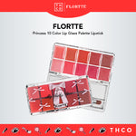 FLORTTE Princess 10 Color Lip Glaze Palette Lipstick 花洛莉亚怦怦公主十色调色唇冻盘口红唇釉