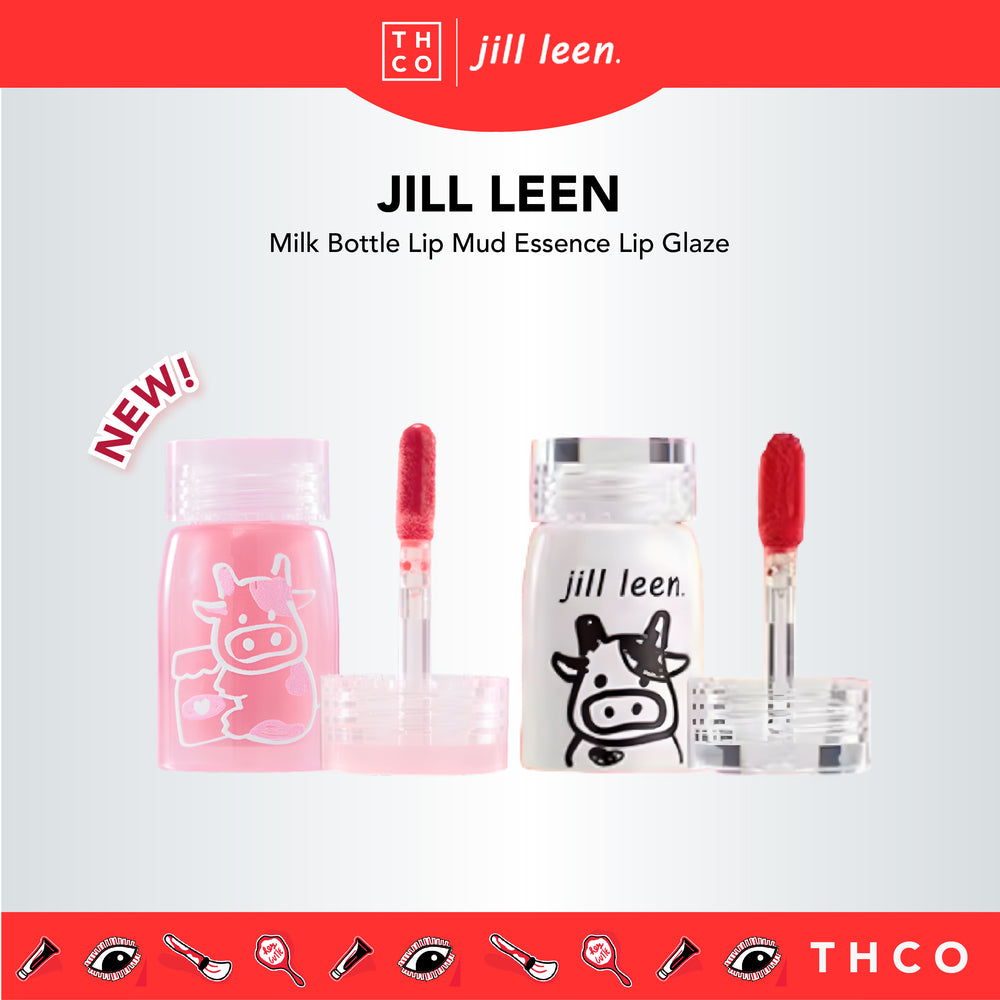 Jill Leen Milk Bottle Lip Mud Essence Lip Glaze Jillleen 牛奶瓶唇釉唇部精华 水光奶雾唇泥口红