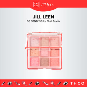 Jill Leen GG BOND 9 Color Blush Palette Jillleen 猪猪侠九色腮红盘缤纷柔雾腮红 膨胀氛围收缩色