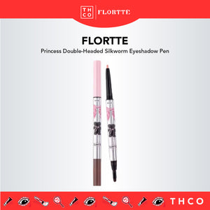 FLORTTE Princess Double-Headed Silkworm Eyeshadow Pen 花洛莉亚怦怦公主双头卧蚕笔 阴影笔眼线笔下至高光