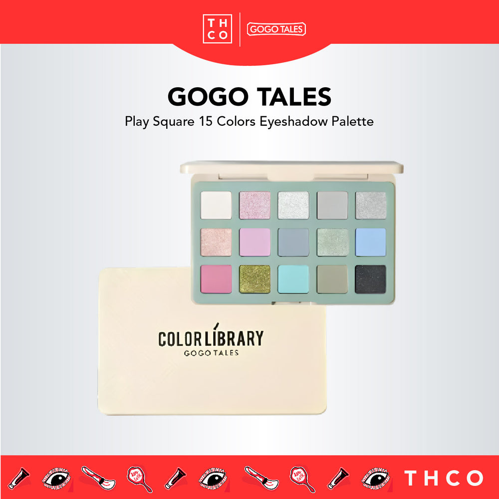 GOGO TALES Play Square 15 Colors Eyeshadow Palette Gogotales 戈戈舞玩色方格15色眼影盘 大地色哑光盘闪片