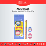 AMORTALS x Wiggle Concealer Brush Mini Puff CP Set (3 Pcs) 尔木萄Wiggle联名花点心思遮瑕CP套组 遮瑕刷拇指粉扑套组 (3 Pcs)