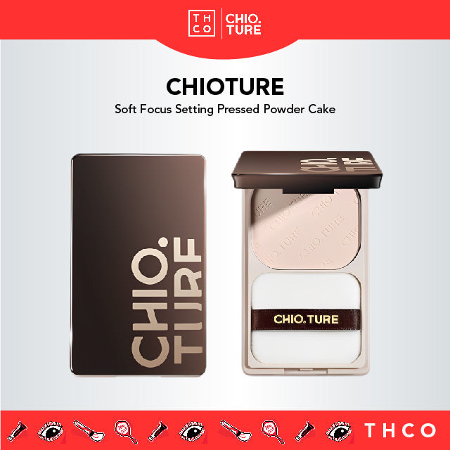 CHIOTURE Soft Focus Setting Pressed Powder Cake Chio ture 稚优泉柔焦滤镜粉饼 定妆粉饼散粉蜜粉大白饼嫩肤色