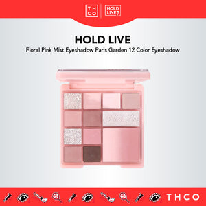 HOLD LIVE Floral Pink Mist Eyeshadow Paris Garden 12 Color Eyeshadow Holdlive 花漾粉雾综合粉盘 巴黎花园升级12色大眼影盘