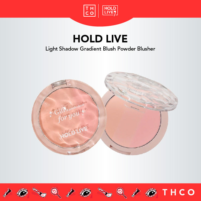 HOLD LIVE Light Shadow Gradient Blush Powder Blusher Holdlive 光影渐变腮红盘 三色提亮膨胀色