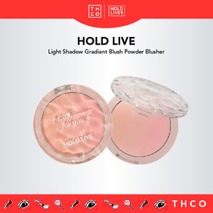 HOLD LIVE Light Shadow Gradient Blush Powder Blusher Holdlive 光影渐变腮红盘 三色提亮膨胀色